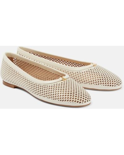 Chloé Marcie Leather Ballet Flats - Natural