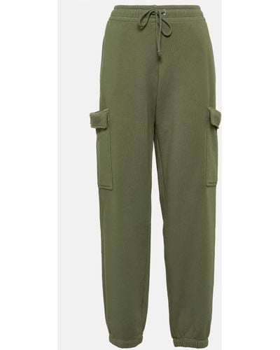 Velvet Cargo Cotton Jersey Sweatpants - Green