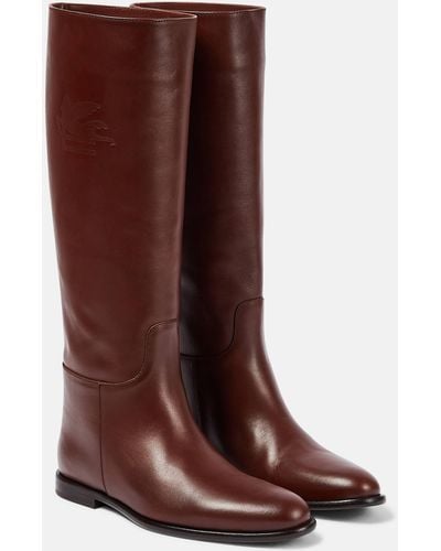Etro Leather High-knee Boots - Brown
