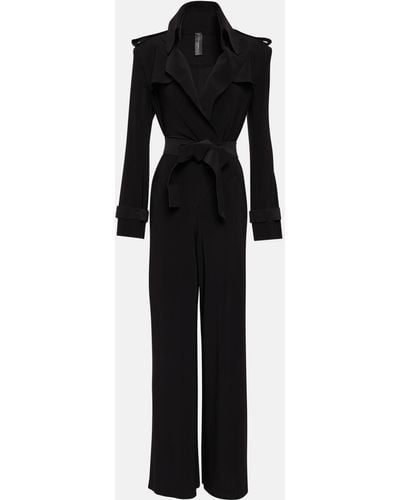 Norma Kamali Belted Jersey Jumpsuit - Black