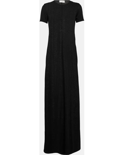 Saint Laurent Wool Jersey T-shirt Dress - Black