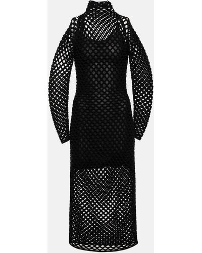 Alaïa Sheer Net Gown - Black