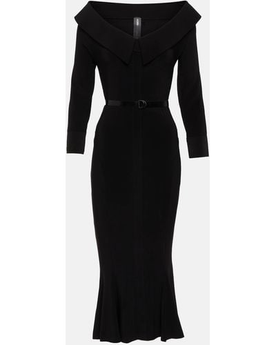 Norma Kamali Off-shoulder Jersey Midi Dress - Black