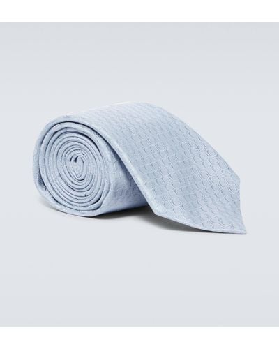 Gucci Silk Jacquard Tie - Blue