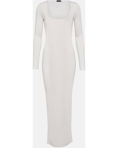 Tom Ford Cashmere And Silk Maxi Dress - White