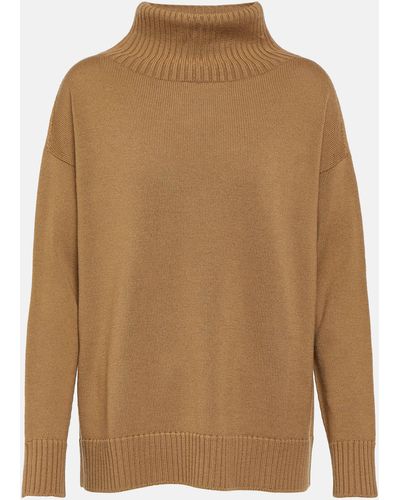 Max Mara Leisure Nuble Virgin Wool Turtleneck Sweater - Brown