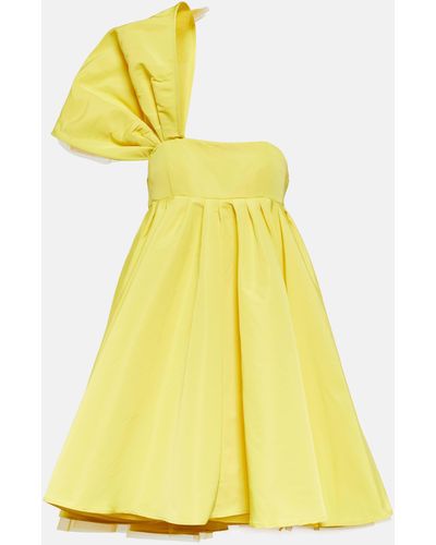 Nina Ricci Strapless Taffeta Minidress - Yellow