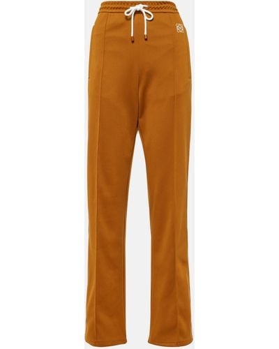 Loewe Anagram Striped Jersey Sweatpants - Orange