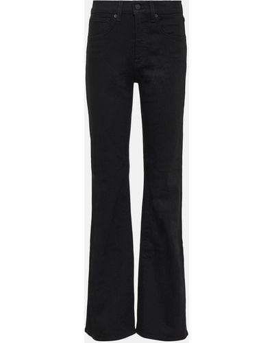 Nili Lotan Celia High-rise Bootcut Jeans - Black