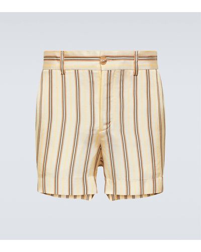 King & Tuckfield Striped Shorts - Natural