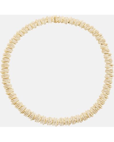 Suzanne Kalan 18kt Gold Tennis Necklace With Diamonds - Metallic