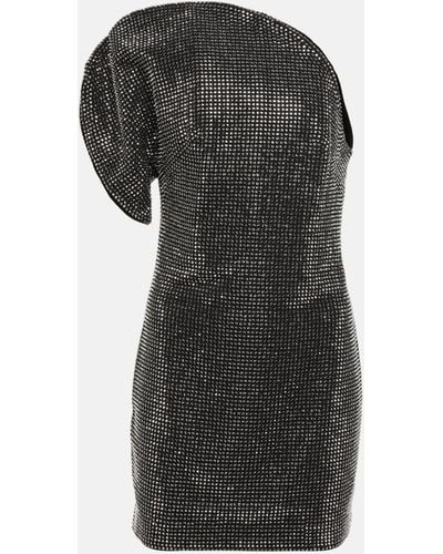 Roland Mouret Embellished Asymmetric Minidress - Black