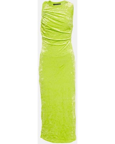 Versace Velvet Midi Dress - Green