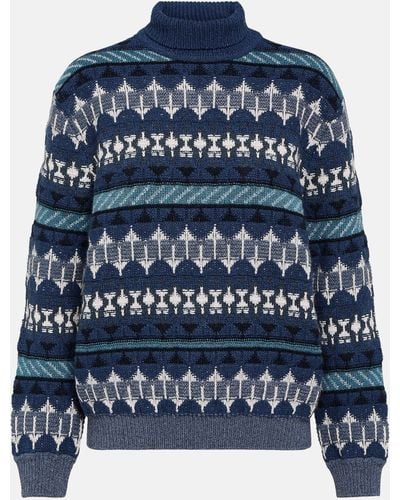Loro Piana Cashmere Turtleneck Sweater - Blue