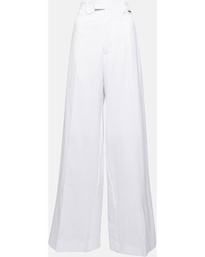 Vetements High-rise Cotton Pants - White