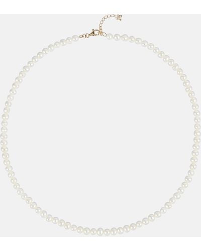 Mateo 14kt Gold Choker With Pearls - White