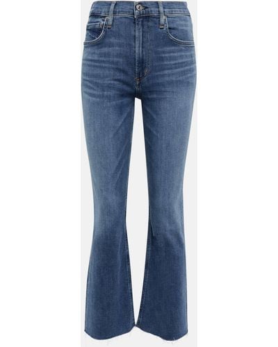 Citizens of Humanity Isola Mid-rise Cropped Bootcut Jeans - Blue