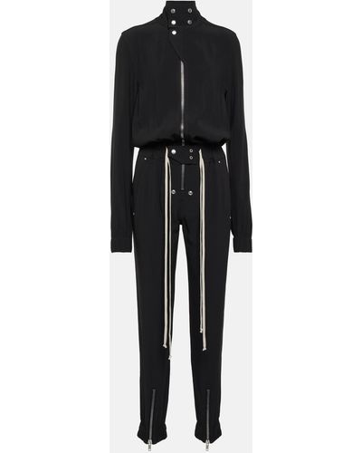 Rick Owens Tapered Drawstring Jumpsuit - Black