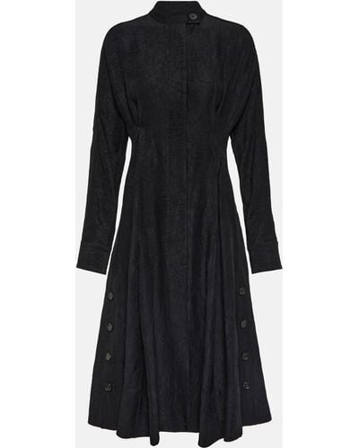 Proenza Schouler Satin Midi Dress - Black