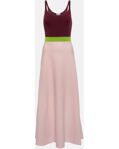 Gabriela Hearst Wool And Silk Maxi Dress - Pink
