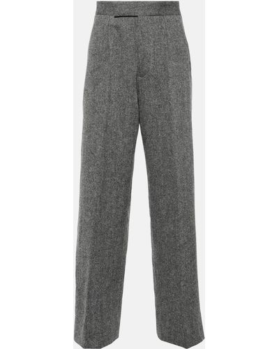 Vivienne Westwood Tailored Straight Wool Pants - Grey
