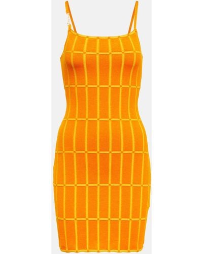 Jacquemus La Robe Maille Malha Mini Dress - Orange