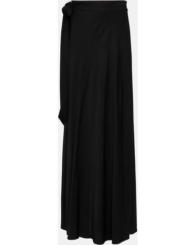 Diane von Furstenberg Krisa Satin Maxi Skirt - Black