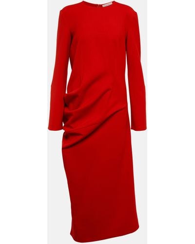 The Row Lucienne Wool-blend Midi Dress - Red