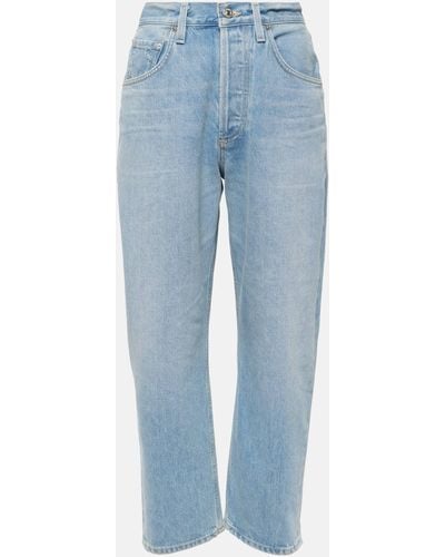 Citizens of Humanity Dahlia Mid-rise Straight Jeans - Blue