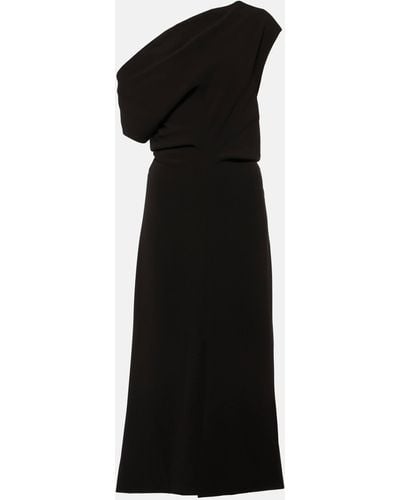 Proenza Schouler Rosa Off-shoulder Crepe Midi Dress - Black