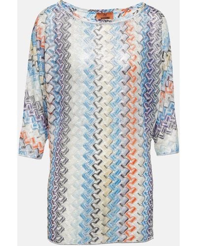 Missoni Zig-zag Knit Top - Blue