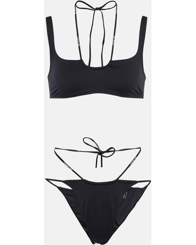 Off-White c/o Virgil Abloh Logo-print Two-piece Bikini - Black
