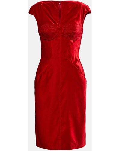 Tom Ford Cone-bra Dress - Red