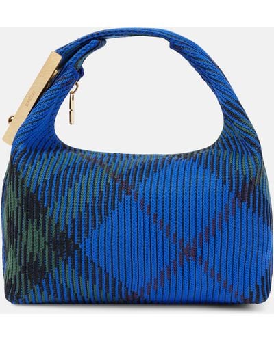 Burberry Small Jacquard Tote Bag - Blue