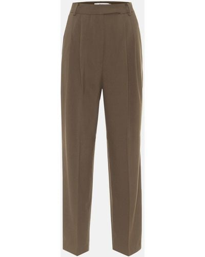 Frankie Shop Bea High-rise Straight Pants - Brown