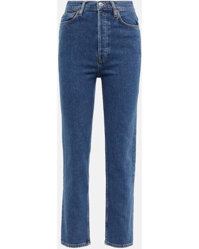 RE/DONE 70s Stove Pipe High-rise Jeans - Blue