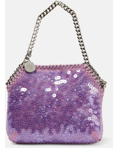 Stella McCartney Falabella Mini Sequined Tote Bag - Purple