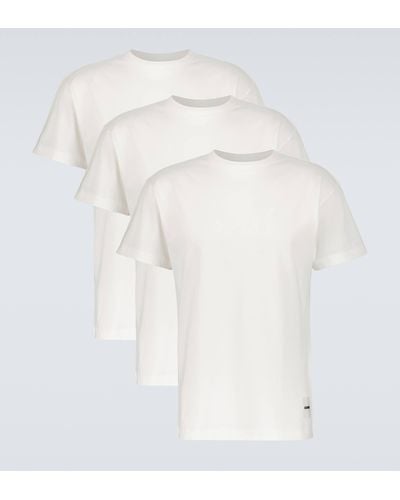 Jil Sander Pack Of Three Cotton T-shirts - White