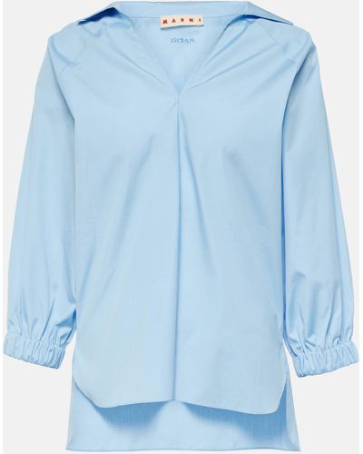 Marni Cotton Poplin Shirt - Blue