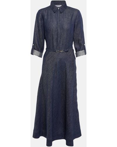 Gabriela Hearst Marley Denim Midi Dress - Blue