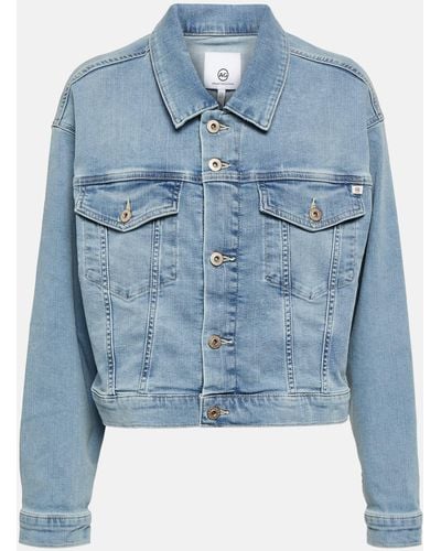 AG Jeans Maya Cropped Denim Jacket - Blue