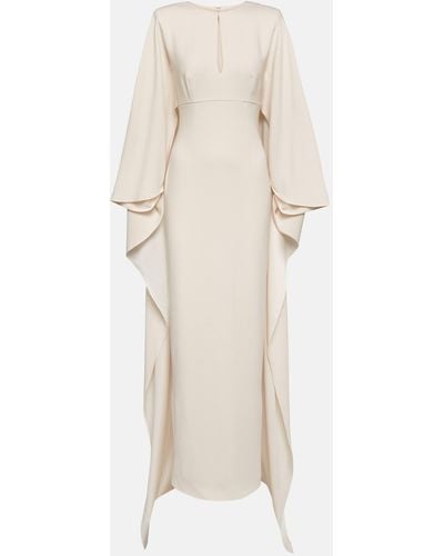 Roland Mouret Caped Cady Gown - Natural