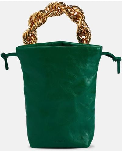 Jil Sander Small Leather Tote Bag - Green