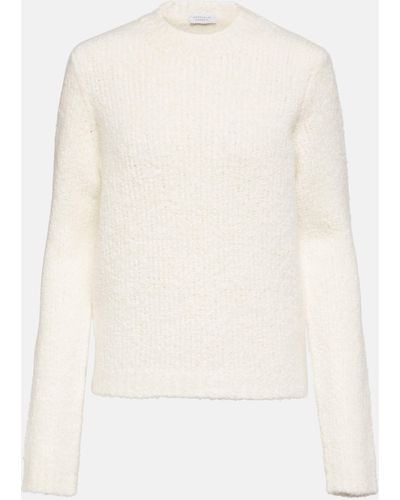 Gabriela Hearst Philippe Wool And Silk Boucle Sweater - White