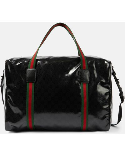 Gucci Web Stripe GG Canvas Duffle Bag - Black