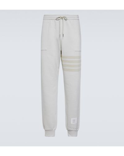 Thom Browne 4-bar Cotton Sweatpants - Grey