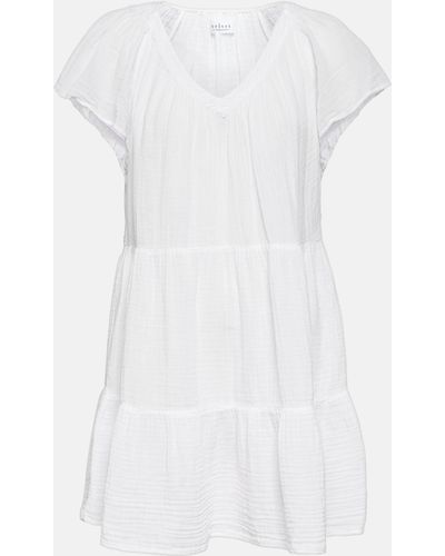 Velvet Eleanor Cotton Tiered Minidress - White