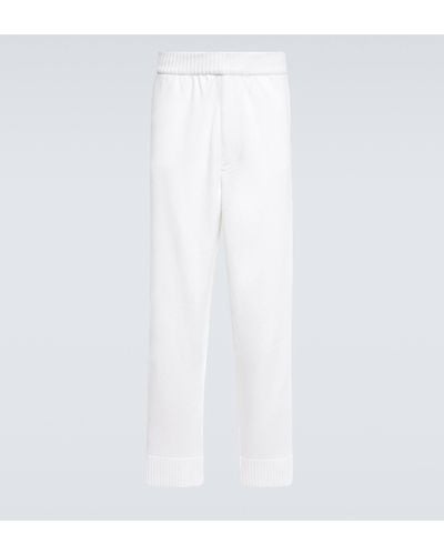 Zegna Cashmere And Cotton Sweatpants - White