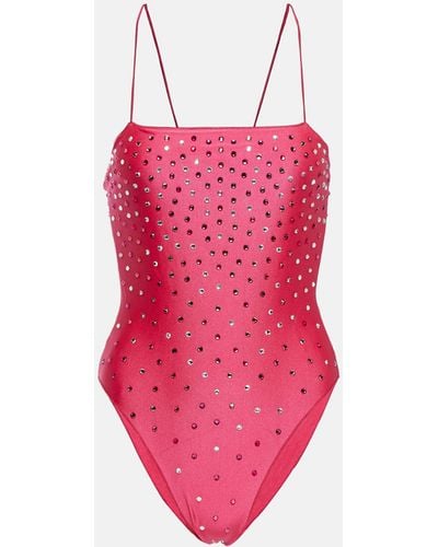 Oséree Gem Embellished Swimsuit - Pink