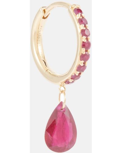 PERSÉE Piercing 18kt Gold Single Earring With Ruby - Pink